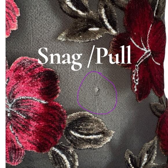 Y2K Young Essence Burnout Velvet Dress S Fairy Grunge Whimsigoth Crochet Floral - Picture 10 of 10